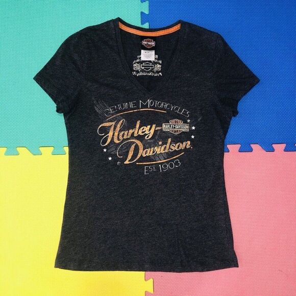 Harley Davidson Size Small Widow Port Charlotte FL Short Sleeve Top T-Shirt Tee - Picture 1 of 10